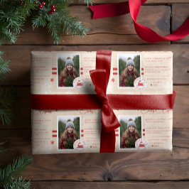 北極列車表現チケットクリスマスフォト ラッピングペーパー