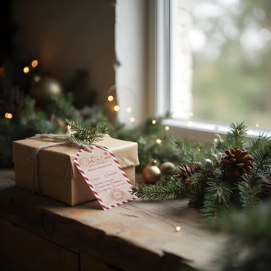 北極列車表現配車サービスのパッケージ ギフトタグ