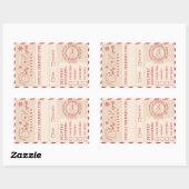 北極列車表現配車サービスのパッケージ 長方形シール (シート)