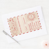 北極列車表現配車サービスのパッケージ 長方形シール (封筒)