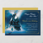 北極列車表現 | Pajama 2回目の誕生日 招待状 (正面/裏面)