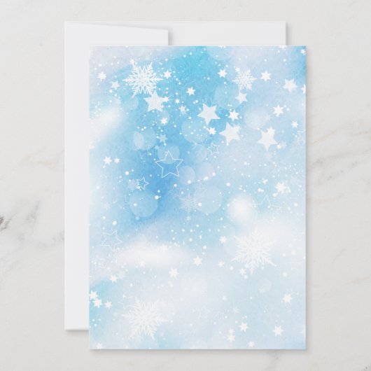 北極動物のパーティの招待状 招待状 (裏面)