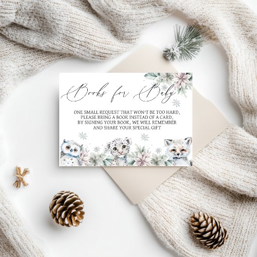 北極動物のベビー エンクロージャーカード