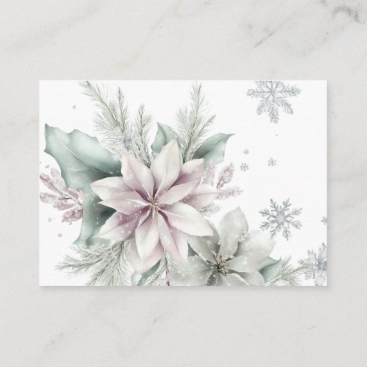 北極動物のベビー エンクロージャーカード (裏面)