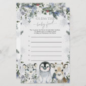 北極動物の冬のオーネダーランド推測ベビー食品 (正面/裏面)