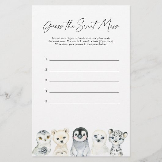 北極動物の赤ちゃんシャワー甘い混乱を推測 (正面)