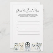 北極動物の赤ちゃんシャワー甘い混乱を推測 (正面/裏面)