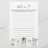 北極動物の赤ちゃんシャワー私はゲーム (正面)