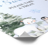 北極動物の雪片の木々愛は甘い ポスター (角)