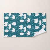 北極動物コレクション – 北極熊 バスタオルセット (ハンドタオル)