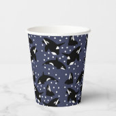 北極動物コレクション – Orcas 紙コップ (裏面)