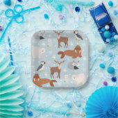 北極動物パーティーナプキン ペーパープレート (パーティー)