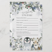 北極動物冬のオーネダーランドがベビーを願う (正面/裏面)