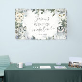 北極動物冬のオーネダーランド1歳の誕生日（大） 横断幕 (トレードショー)