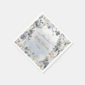 北極動物冬の赤ちゃんシャワー スタンダードカクテルナプキン (角)