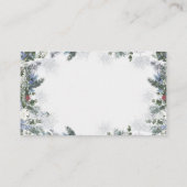 北極動物冬ワンダーランドおむつラッフル エンクロージャーカード (裏面)