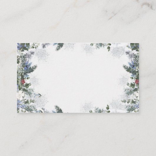 北極動物冬ワンダーランドおむつラッフル エンクロージャーカード (裏面)