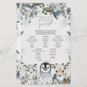 北極動物冬季オンダーランドシャワー財布 (正面/裏面)