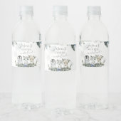 北極動物冬季オーネダーランドファースト誕生日 ペットボトルラベル (ボトル)