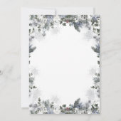 北極動物冬季オーネダーランドファースト誕生日 招待状 (裏面)