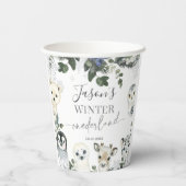 北極動物冬季オーネダーランドファースト誕生日 紙コップ (裏面)