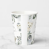 北極動物冬季オーネダーランドファースト誕生日 紙コップ (左)