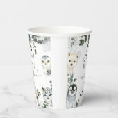 北極動物冬季オーネダーランドファースト誕生日 紙コップ (右)