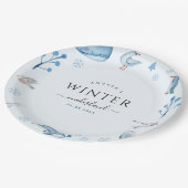 北極動物冬季オーネダーランドプレート ペーパープレート (アングル)