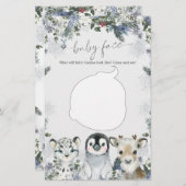 北極動物冬季オーネダーランドベビー顔ゲーム (正面/裏面)