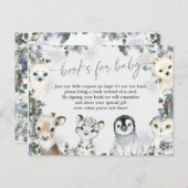 北極動物冬季オーネダーランドベビー インビテーションポストカード (正面/裏面)