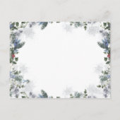 北極動物冬季オーネダーランドベビー インビテーションポストカード (裏面)