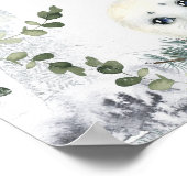 北極動物冬季オーネダーランド誕生日へようこそ ポスター (角)