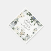 北極動物冬季オーネダーランド誕生日紙 スタンダードカクテルナプキン (角)