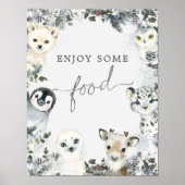 北極動物冬季オーネダーランド1日バースデーフード ポスター (正面)