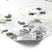 北極動物冬季オーネダーランド1歳の誕生日のお祝い ポスター (角)