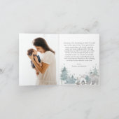 北極動物冬季ベビーシャワーサンキューカード サンキューカード (内部)