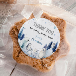 北極動物冬誕生日 ラウンドシール