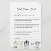 北極動物赤ちゃんシャワーパパがゲーム最高のを知っている (正面/裏面)