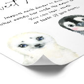 北極動物赤ちゃんシャワー甘い混乱を推測 ポスター (角)