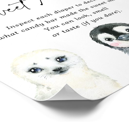 北極動物赤ちゃんシャワー甘い混乱を推測 ポスター (角)