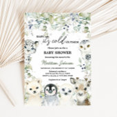 北極動物赤ちゃんシャワー 招待状