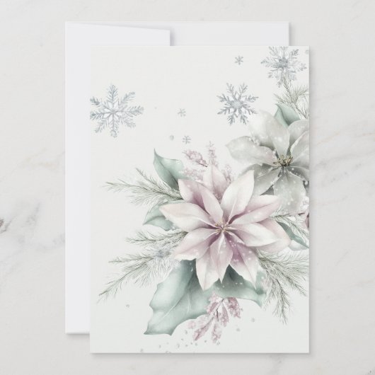 北極動物赤ちゃんシャワー 招待状 (裏面)