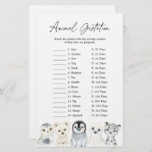 北極動物赤ん坊シャワー動物の妊娠ゲーム (正面/裏面)