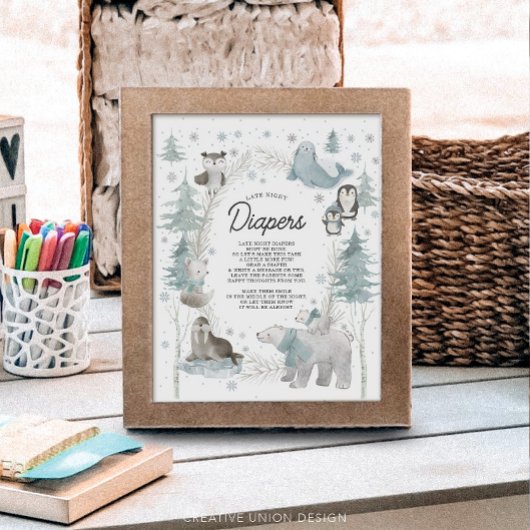 北極動物赤ん坊シャワー深夜おむつ