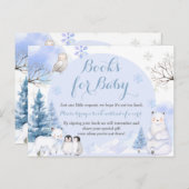 北極動物雪片ベビーシャワーブックベビー ポストカード (正面/裏面)