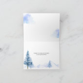 北極動物雪片ベビースシャワー折り畳み サンキューカード (内部)