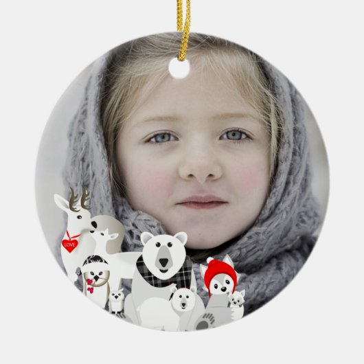 北極動物 セラミックオーナメント (正面)