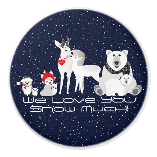 北極動物 セラミックノブ (正面)