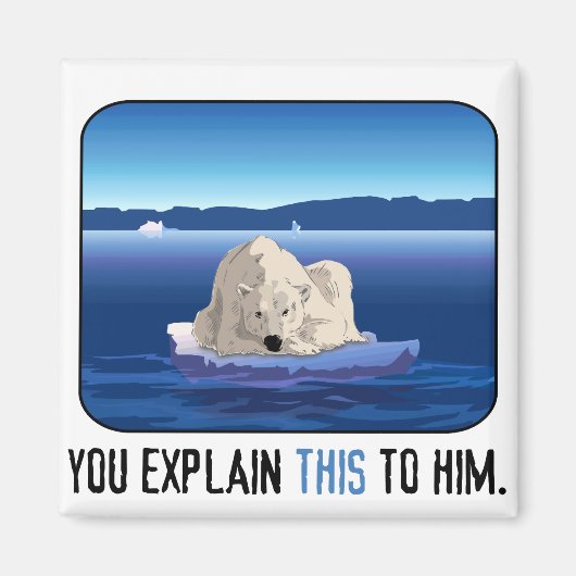 北極北極熊 マグネット (正面)