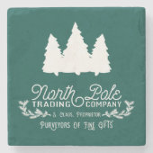 北極商社クリスマスタイポグラフィ ストーンコースター (正面)